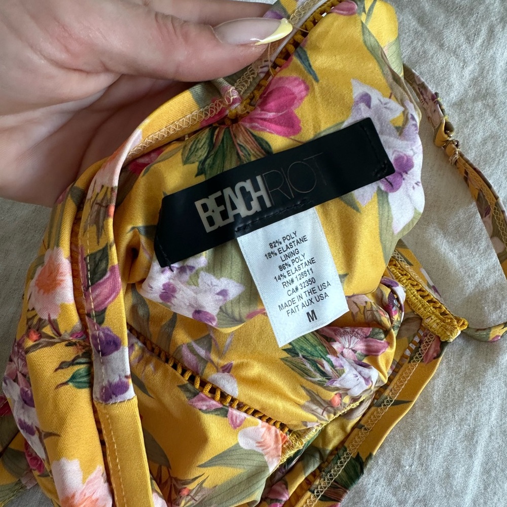 Beach Riot Yellow Floral One Piece - Picture 7 of 7